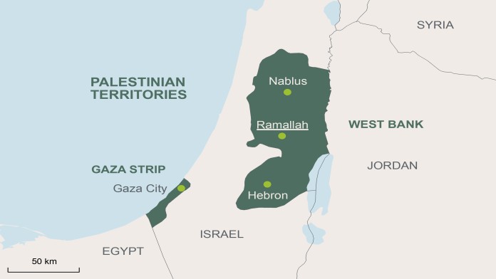 Map of the Palestinian Territories