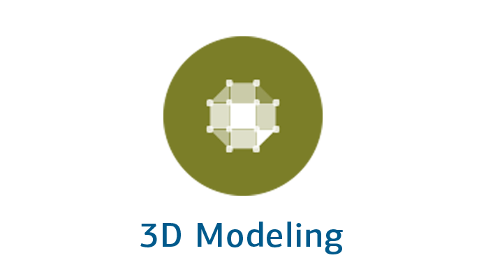 Grafisches Symbol für das Themen- beziehungsweise Lernfeld "3D Modeling" im Tumo-Lernkonzept.