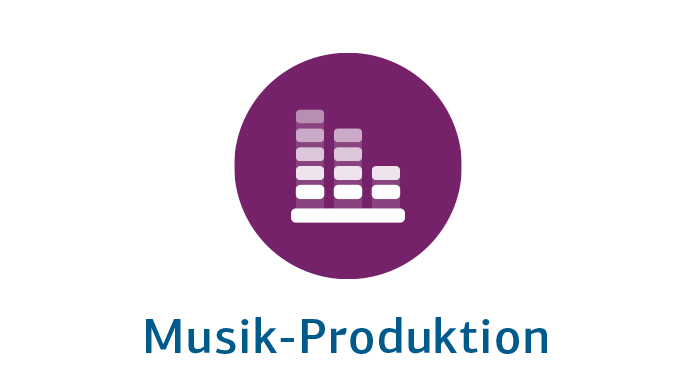 Grafisches Symbol für das Themen- beziehungsweise Lernfeld "Musik-Produktion" im Tumo-Lernkonzept.