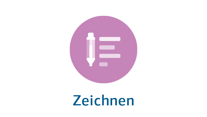 Grafisches Symbol für das Themen- beziehungsweise Lernfeld "Zeichnen" im Tumo-Lernkonzept.