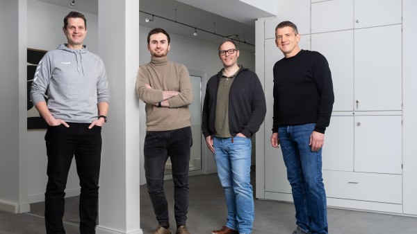 v.l.: Stefan Reininger, Fabio Enge, Martin kleine Kalvelage und Dr. Jan Wilmanns, Gründer und Innhaber der Firma Ankaadia. 